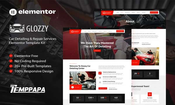 Glozzy Elementor Template Kit