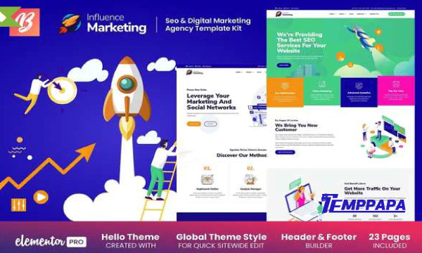 Influence Marketing Elementor Template Kit
