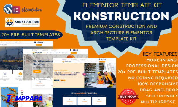 Konstruction Elementor Template Kit