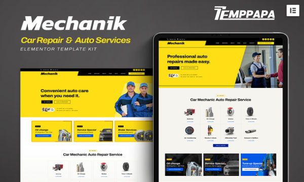 Mechanik Elementor Template Kit