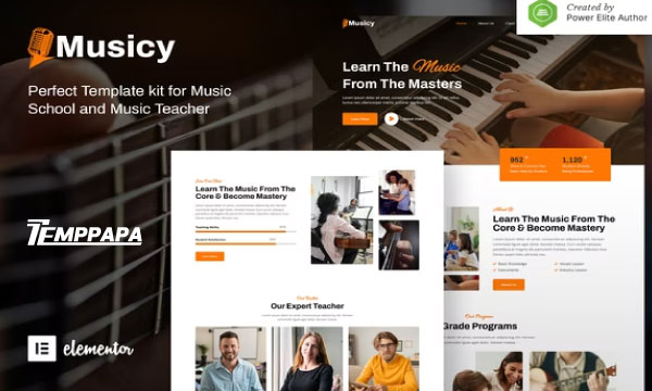 Musicy Elementor Template Kit