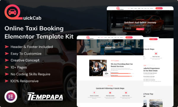 QuickCab Elementor Template Kit