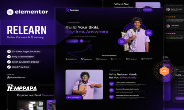 Relearn Elementor Template Kit