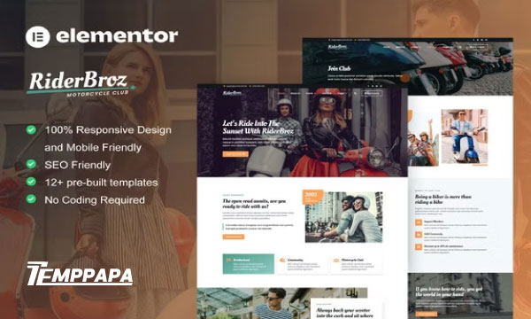 RiderBroz Elementor Template Kit