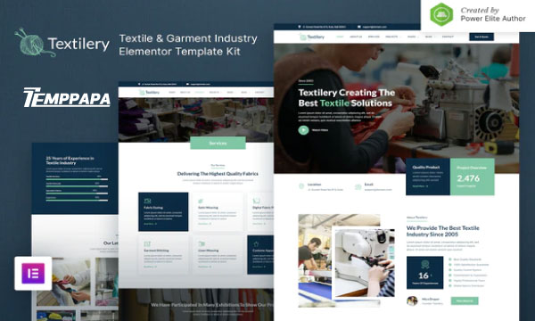 Textilery Elementor Template Kit