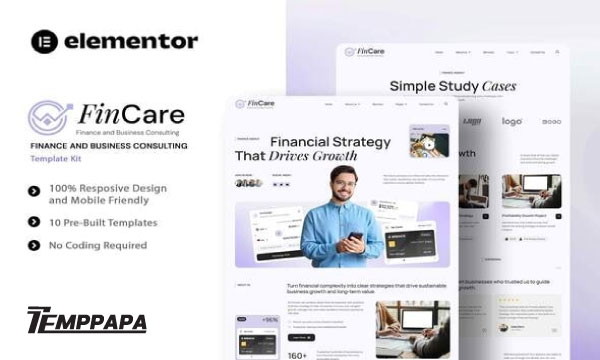 FinCare Elementor Template Kit