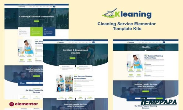 Kleaning Elementor Template Kit
