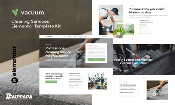 Vacuum Elementor Template Kit